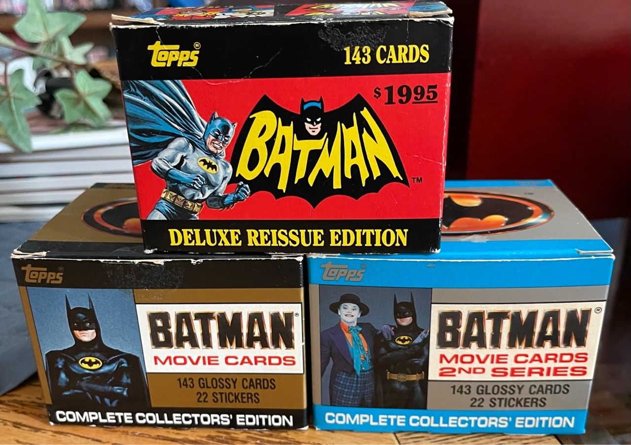Vintage 1989 Topps Batman Movie & Deluxe Reissue Trading Card Se