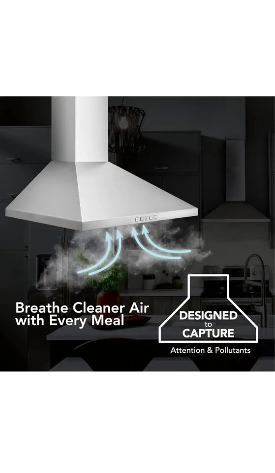 Soonye Wall Mount Range Hood – 30” (Model: SOP07-30) image indicator(4)