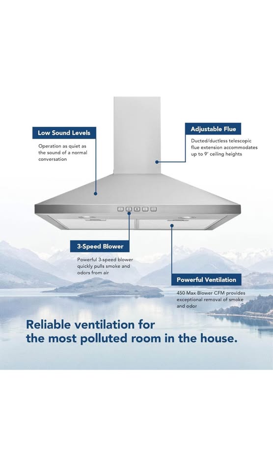Soonye Wall Mount Range Hood – 30” (Model: SOP07-30) - photo 5