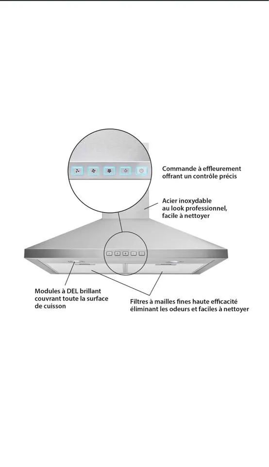 Soonye Wall Mount Range Hood – 30” (Model: SOP07-30) image indicator(8)