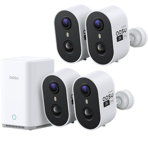aosu 2K QHD Battery Security Cameras Wireless Outdoor System