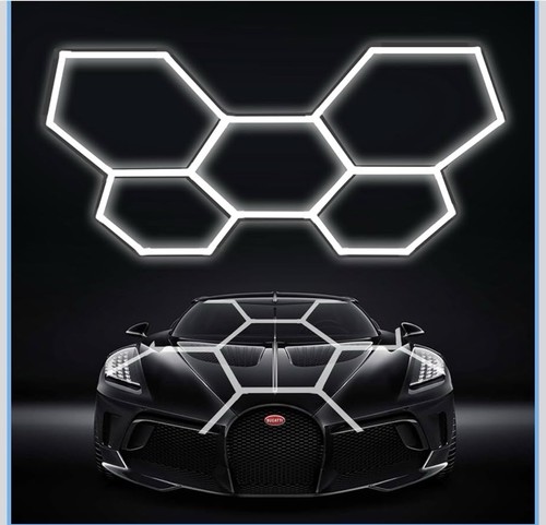 LZHOME Hexagon Garage Light: 5 Grids Updated Bigger Size
