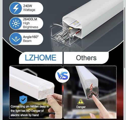 LZHOME Hexagon Garage Light: 5 Grids Updated Bigger Size - photo 3