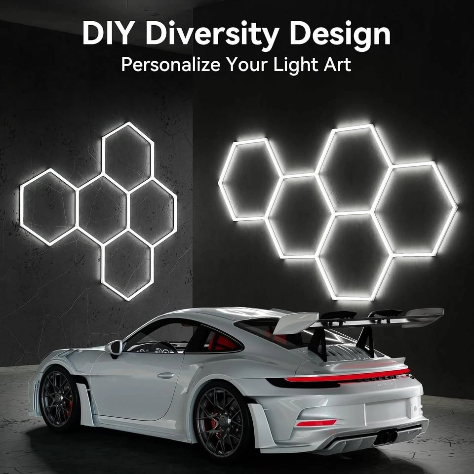 Brand New 5 Grid Hexagon Garage Lights, 25920LM - photo 2