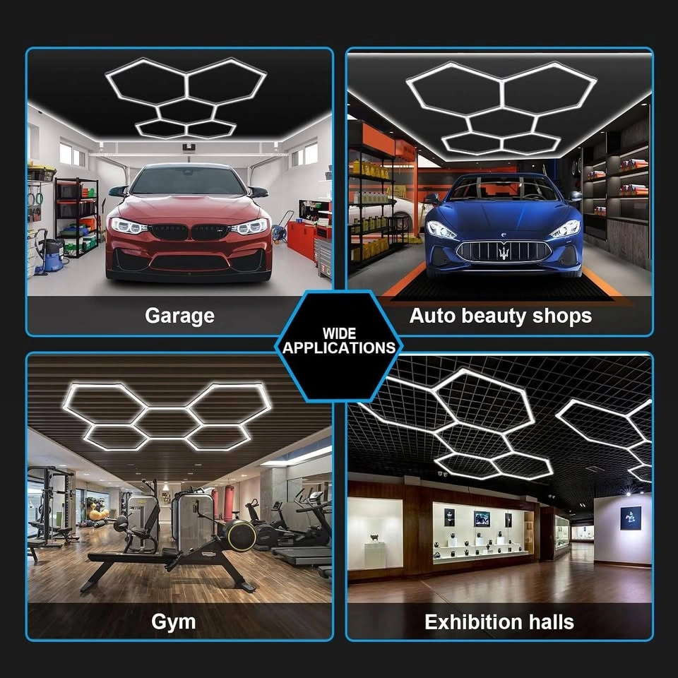 Brand New 5 Grid Hexagon Garage Lights, 25920LM - photo 4