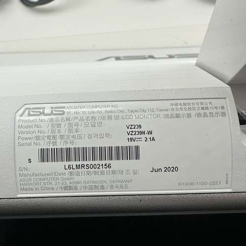 Asus VZ239H-W 21” Monitor White - photo 4