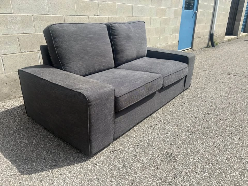Grey IKEA KIVIK love Seat - photo 2