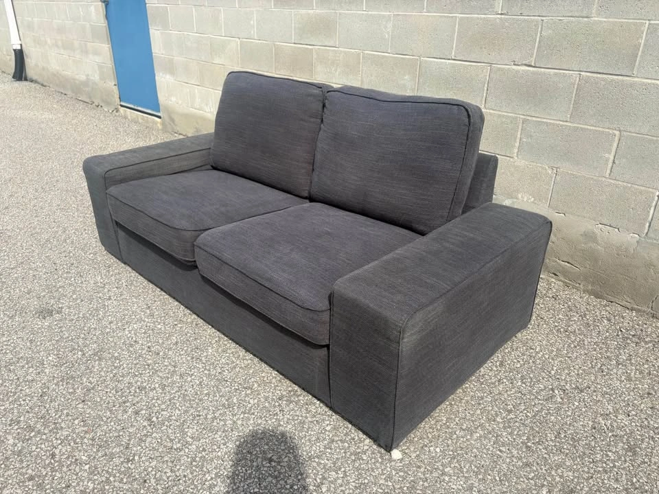 Grey IKEA KIVIK love Seat - photo 3
