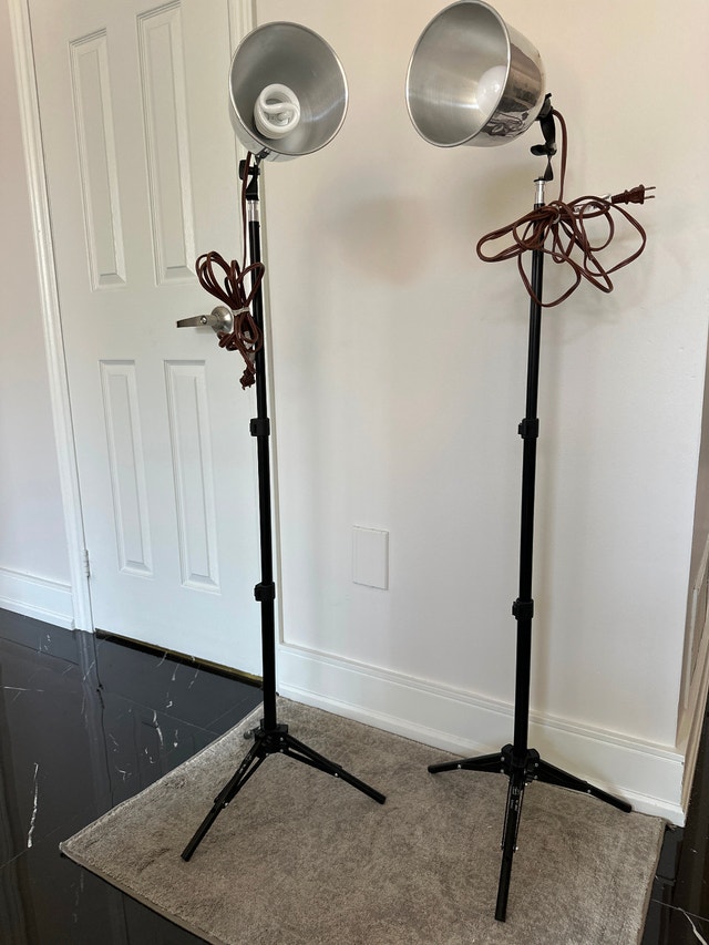 Set of two studio photography lights, Cameron Light W-802 Stands