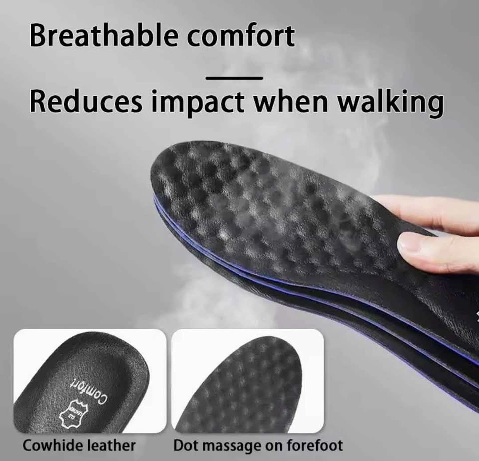 Black Leather Insoles Size 45/46 (286mm), Trimmable - photo 3