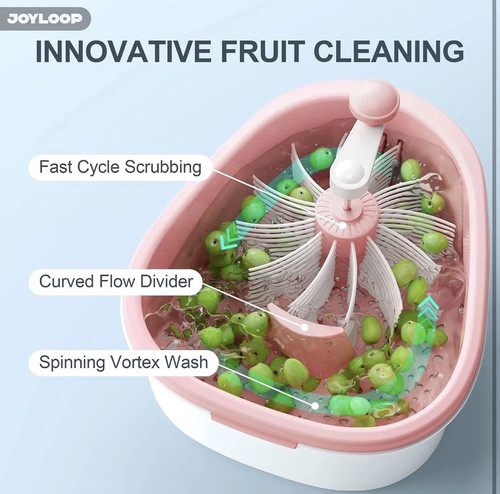 JOYMOOP Fruit Cleaner Spinner JOYLOOP, Large Fruit Washer - photo 2