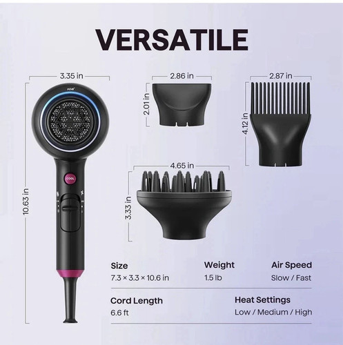 Wavytalk Blown Away Ionic Hair Dryer Black - photo 3