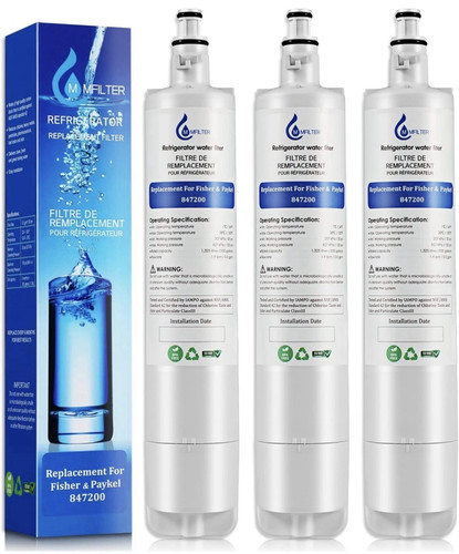 3-Pack MFILTER Refrigerator Water Filter for Fisher & Paykel