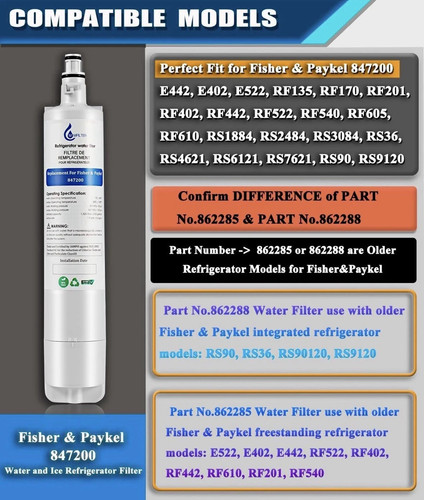 3-Pack MFILTER Refrigerator Water Filter for Fisher & Paykel - photo 2