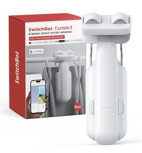 SwitchBot Curtain 3, Rod, Smart Curtain Automatic Opener