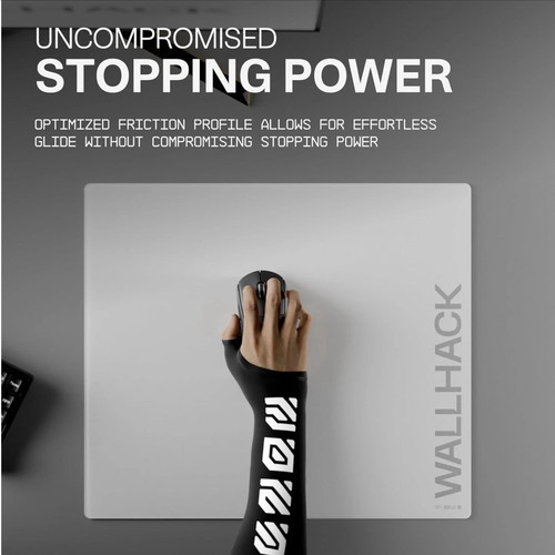 Wallhack SP-004A Glass Gaming Mouse Pad, Medium 15.4x17.7 in, Wh - photo 4