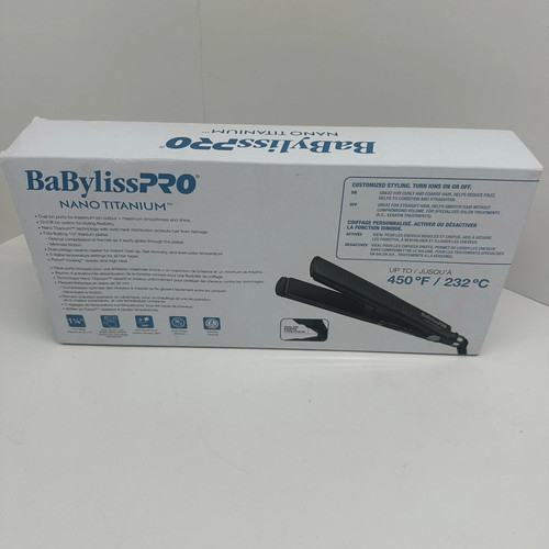 BABYLISS PRO NANO TITANIUM 1-1/4" DUAL IONIC FLAT IRON - Black - photo 2