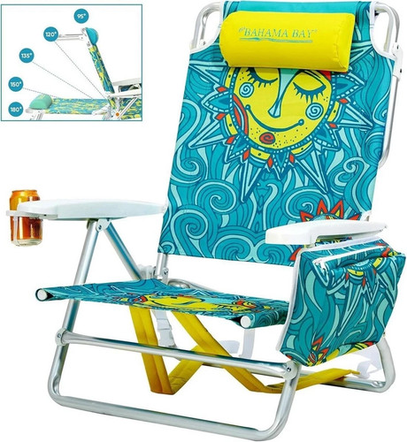 Old Bahama Bay Backpack Beach Chair, Aluminum Lightweight