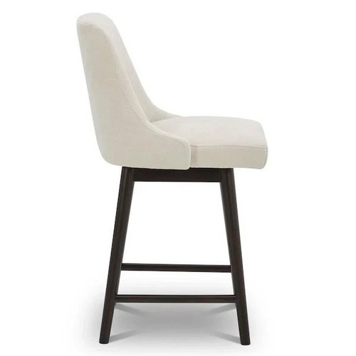 Luong 26'' Swivel Counter Stool Cream Velvet