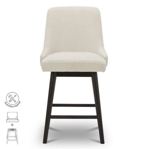 Luong 26'' Swivel Counter Stool Cream Velvet - photo 2