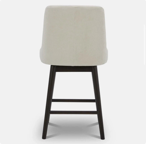 Luong 26'' Swivel Counter Stool Cream Velvet - photo 4