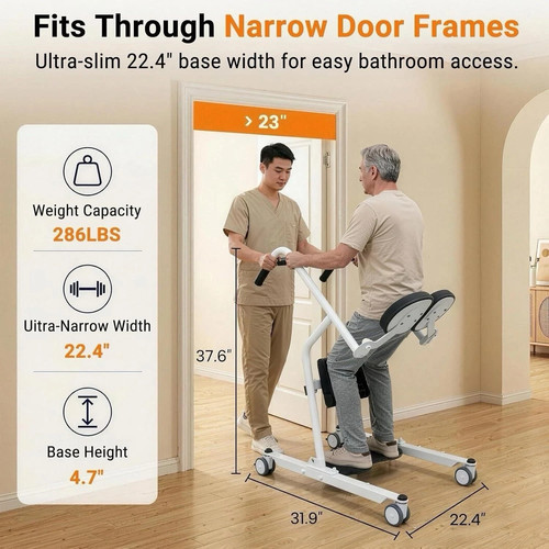 Sit to Stand Lift for Elderly Patient Transfer, 400lb Capacity - photo 2