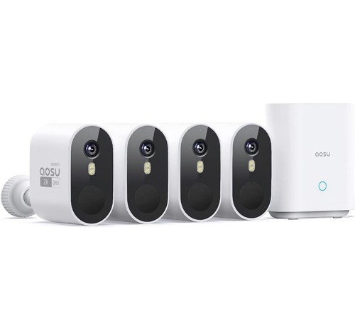 aosu 2K QHD Battery Security Cameras Wireless Outdoor System, 4- - photo 2