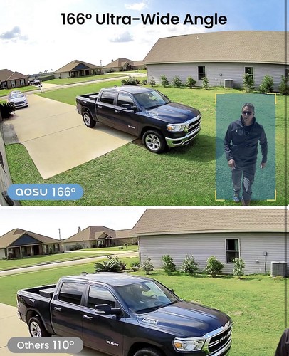 aosu 2K QHD Battery Security Cameras Wireless Outdoor System, 4- - photo 5