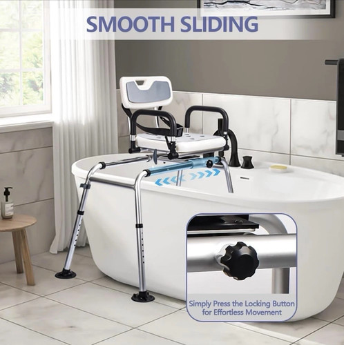 Shower Chair for Tub Transfer Bench 350 Lb Capacity - photo 5