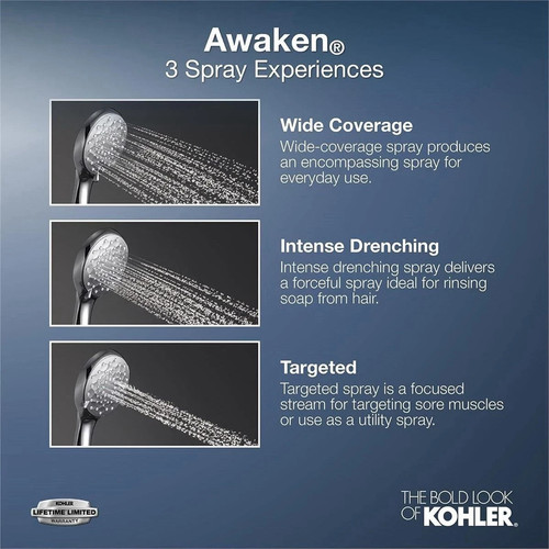 NEW Kohler 98362-G-CP Awaken B90 Handshower Kit - Chrome