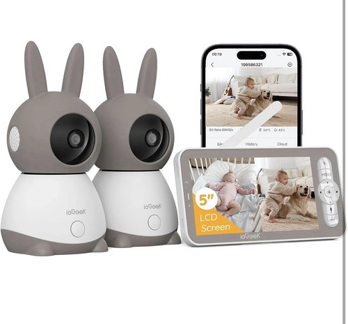 ieGeek 2K Baby Monitor, 5" WiFi Video Baby Camera