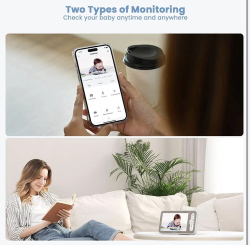 ieGeek 2K Baby Monitor, 5" WiFi Video Baby Camera - photo 4