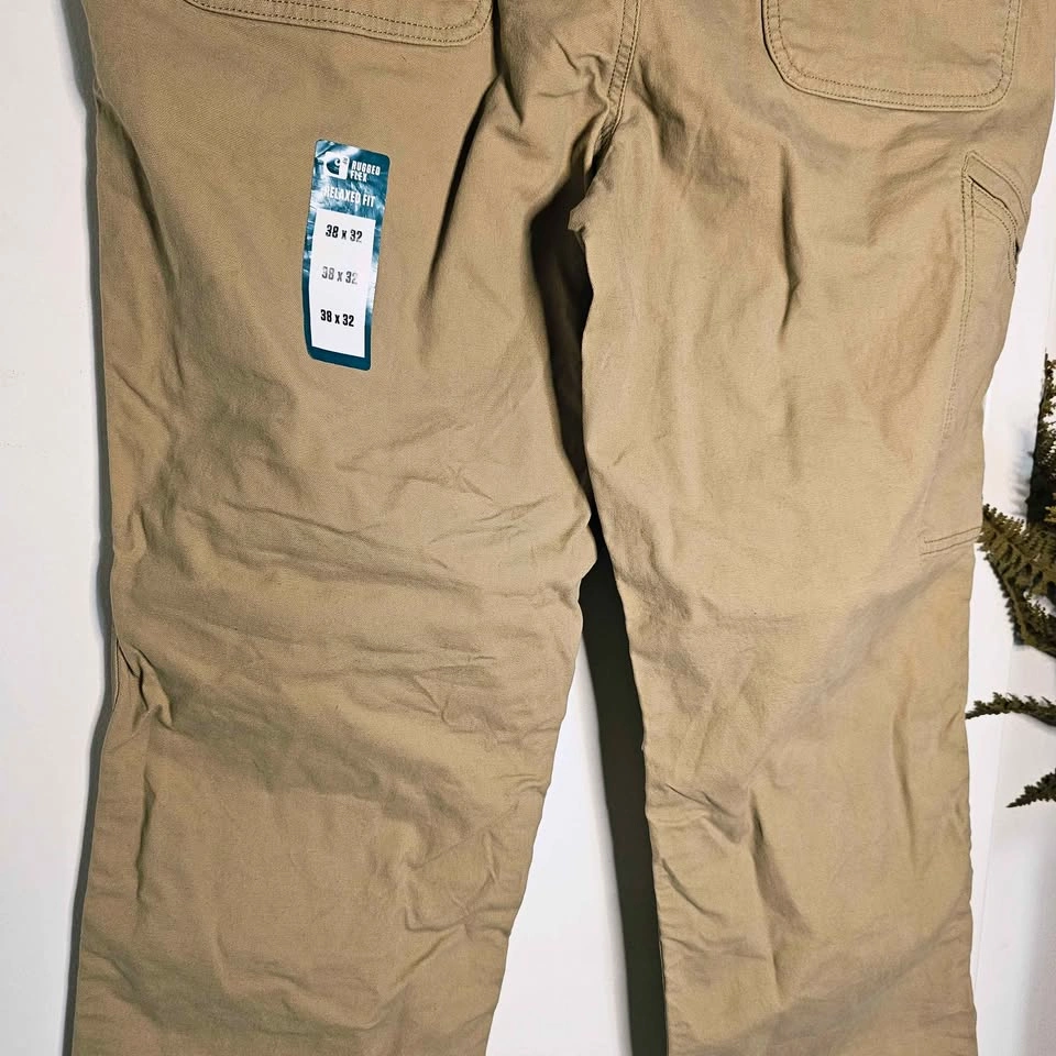 38x32 New Carhartt Rugged Flex Canvas Mens Work Pants Tan - photo 3