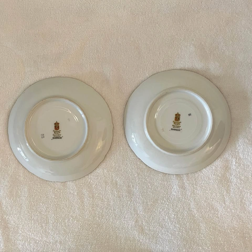 VTG Schumann Bavaria Empress Dresden Flowers Saucers 5.75”-Set o - photo 4