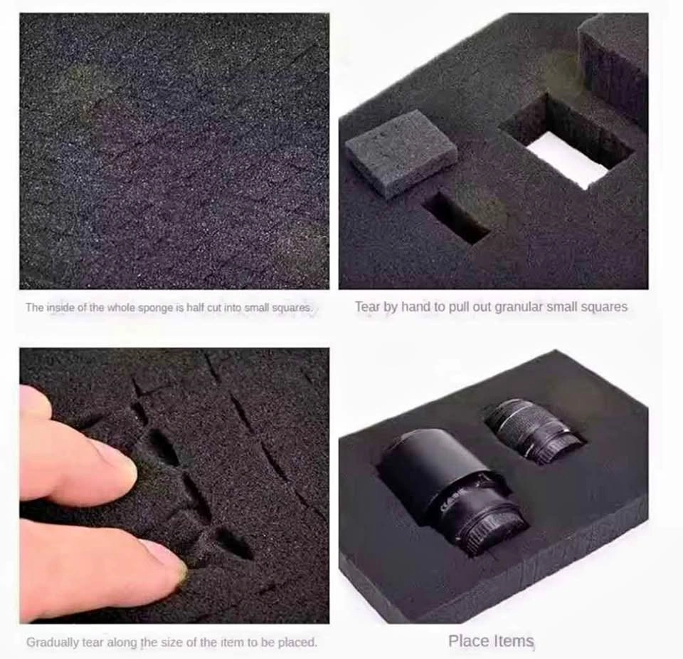 2 pieces foam precut 20 x 30 x 3 cm each