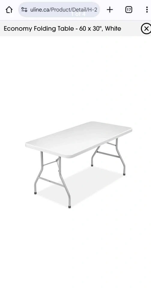 Folding Table 60” x 30” – Like New - photo 5
