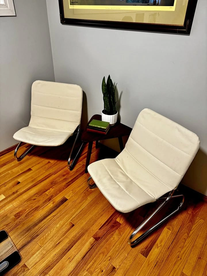 Pair Vintage IKEA Gemet Chrome Lounge Chairs Mid Century Modern