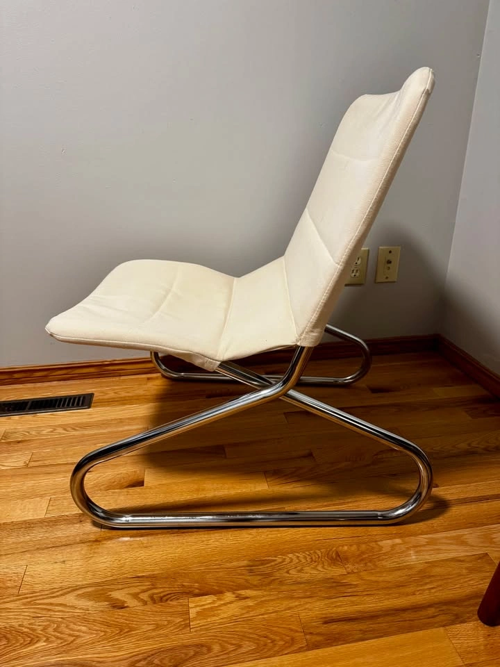 Pair Vintage IKEA Gemet Chrome Lounge Chairs Mid Century Modern - photo 4
