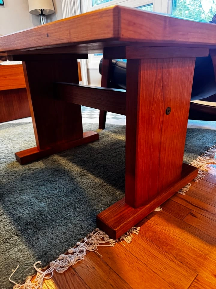 Mid Century Modern Teak Side Table Ceramic Tile Top - photo 4