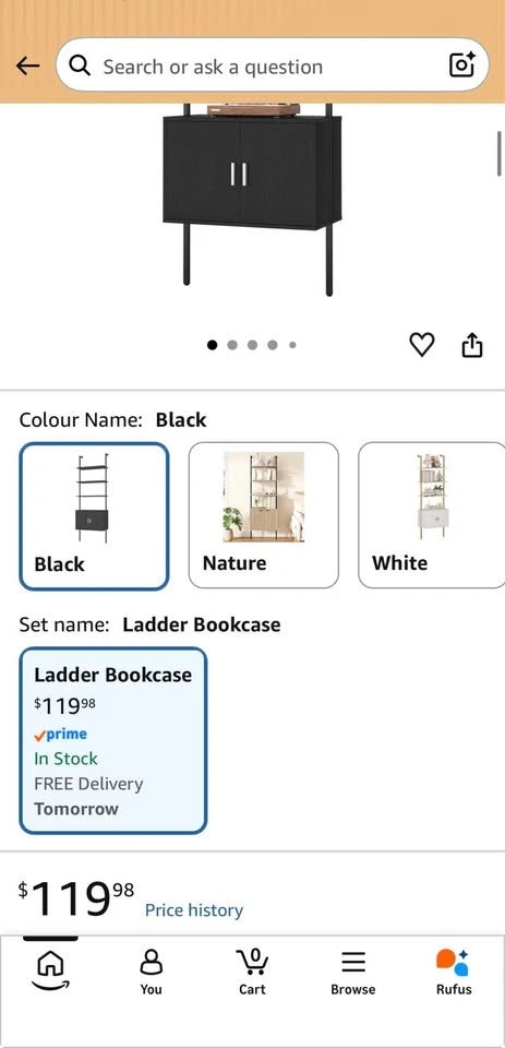 Ladder Bookshelf with Cabinet - photo 2