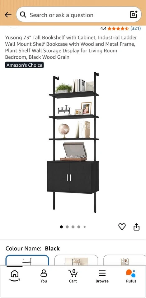 Ladder Bookshelf with Cabinet - photo 3