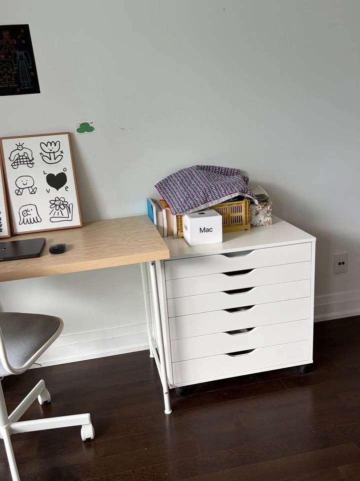 IKEA ALEX Drawer Unit on Casters – White - photo 2