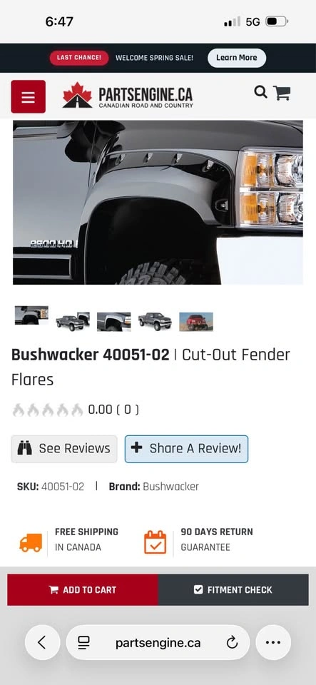 Bushwacker 40051-02 Fender Flares Chevy/GMC Front Pair - photo 3