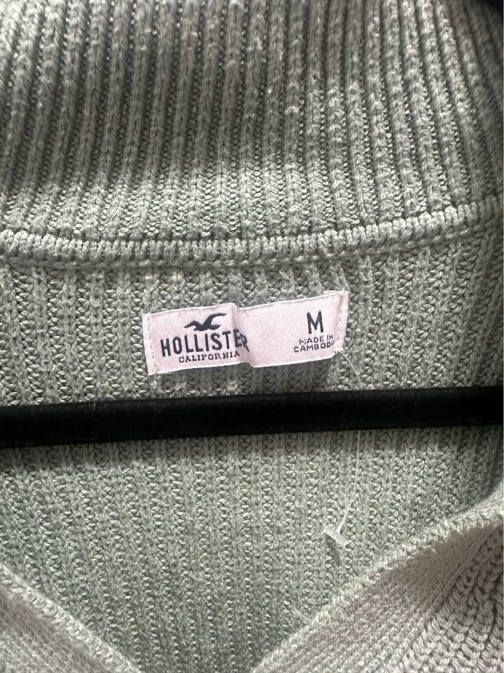 Hollister Striped Polo Sweater Size Medium - photo 2