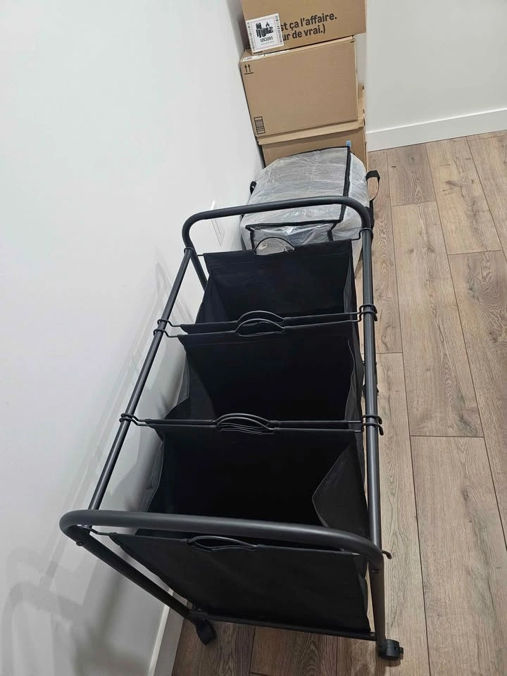 Rolling Laundry Hamper - 3 bags - photo 4