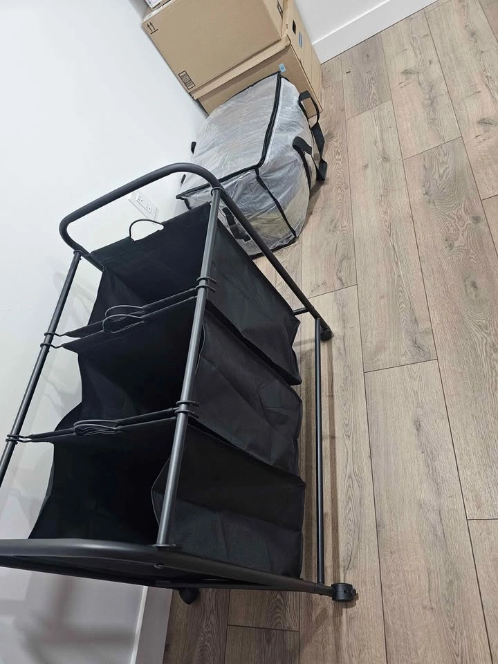 Rolling Laundry Hamper - 3 bags - photo 5