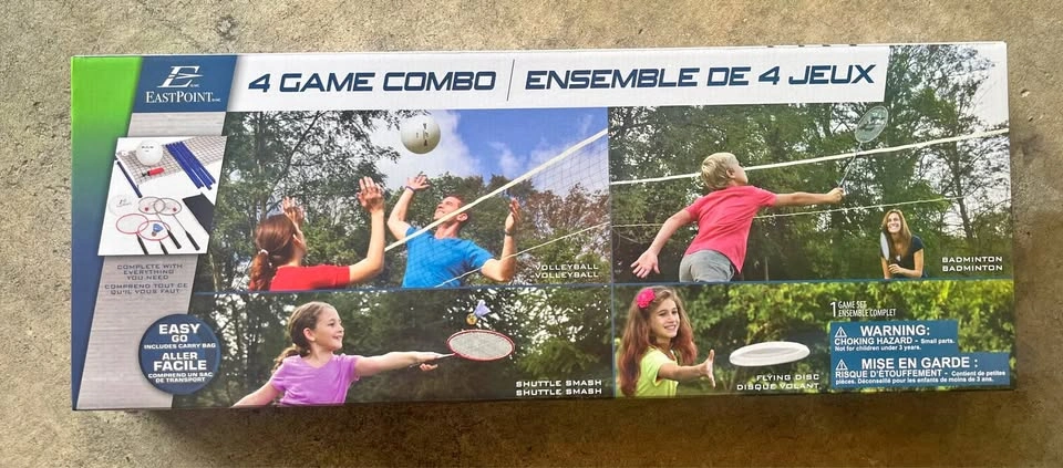 Eastpoint Sports 4-in-1 Badminton, Volleyball & Frisbee Set