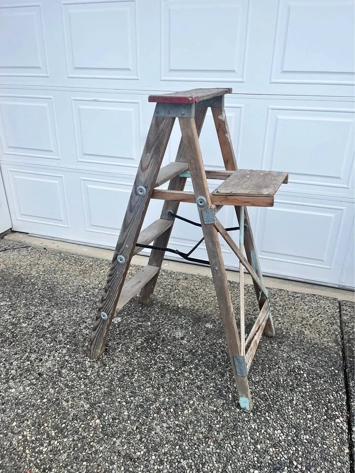Vintage Wooden Step Ladder