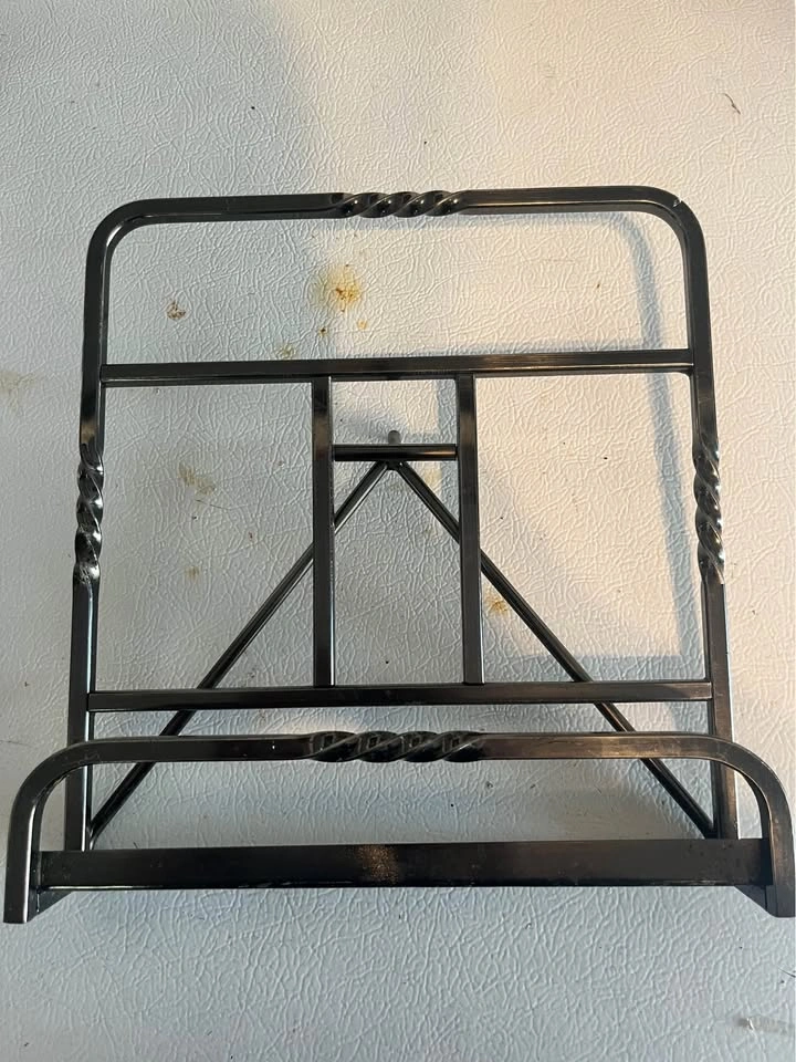 Black Twisted Metal Cookbook Stand - photo 3