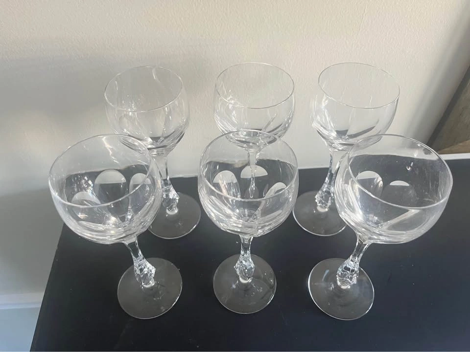 Vintage Nachtmann Leonore Crystal Wine and Champagne Glasses - photo 3